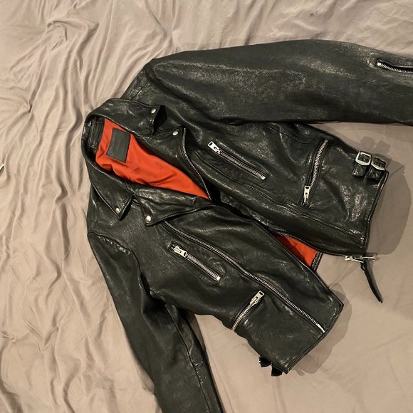 Immaculate All Saints leather biker jacket